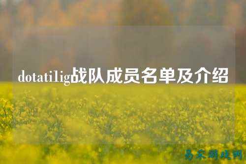 dotati1ig战队成员名单及介绍