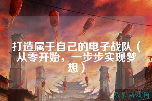 打造属于自己的电子战队（从零开始，一步步实现梦想）