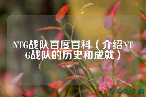 NTG战队百度百科（介绍NTG战队的历史和成就）