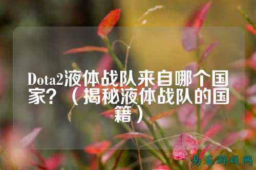 Dota2液体战队来自哪个国家？（揭秘液体战队的国籍）