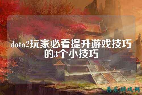 dota2玩家必看提升游戏技巧的3个小技巧