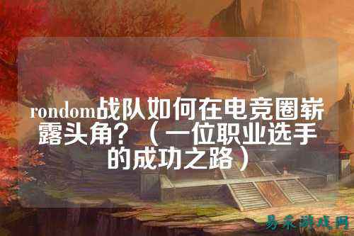 rondom战队如何在电竞圈崭露头角？（一位职业选手的成功之路）