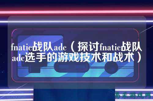 fnatic战队adc（探讨fnatic战队adc选手的游戏技术和战术）