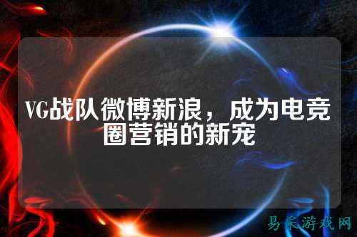 VG战队微博新浪，成为电竞圈营销的新宠