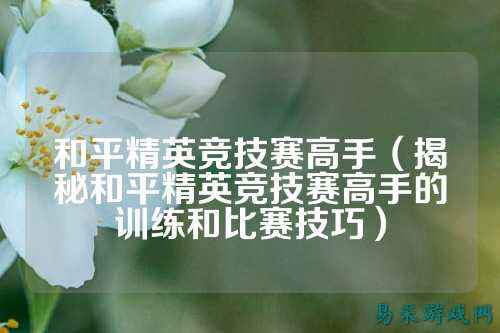 和平精英竞技赛高手（揭秘和平精英竞技赛高手的训练和比赛技巧）