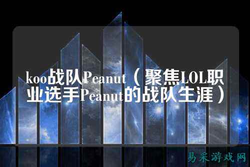 koo战队Peanut（聚焦LOL职业选手Peanut的战队生涯）