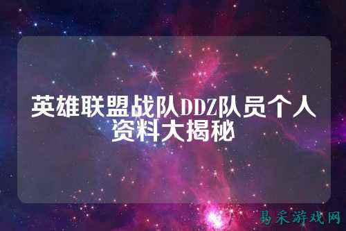 英雄联盟战队DDZ队员个人资料大揭秘