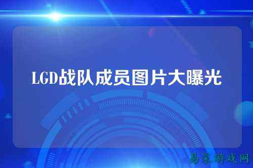 LGD战队成员图片大曝光