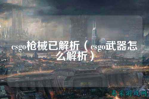 csgo枪械已解析（csgo武器怎么解析）