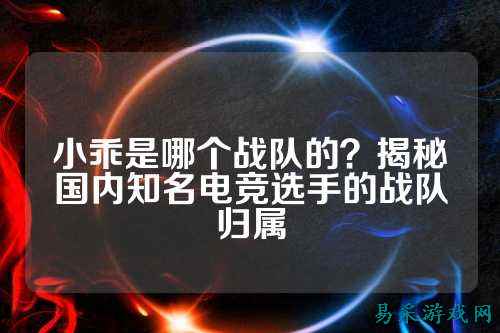 小乖是哪个战队的？揭秘国内知名电竞选手的战队归属