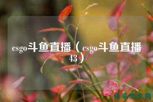 csgo斗鱼直播(csgo斗鱼直播43)