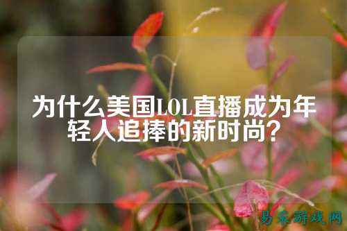 为什么美国LOL直播成为年轻人追捧的新时尚?