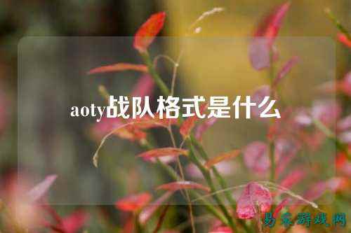aoty战队格式是什么