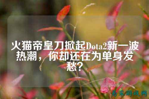 火猫帝皇刀掀起Dota2新一波热潮,你却还在为单身发愁?