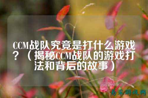 CCM战队究竟是打什么游戏?(揭秘CCM战队的游戏打法和背后的故事)