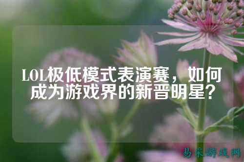 LOL极低模式表演赛,如何成为游戏界的新晋明星?