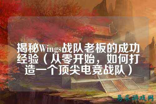 揭秘Wings战队老板的成功经验（从零开始，如何打造一个顶尖电竞战队）