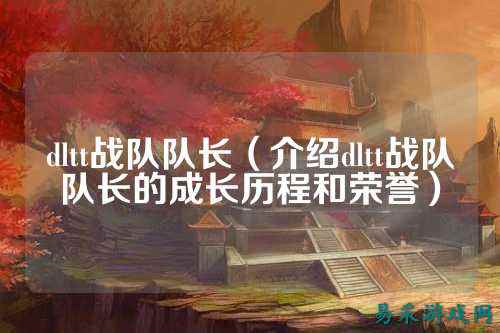 dltt战队队长（介绍dltt战队队长的成长历程和荣誉）