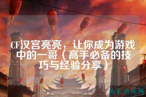 CF汉宫亮亮，让你成为游戏中的一哥（高手必备的技巧与经验分享）