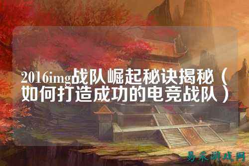 2016img战队崛起秘诀揭秘(如何打造成功的电竞战队)
