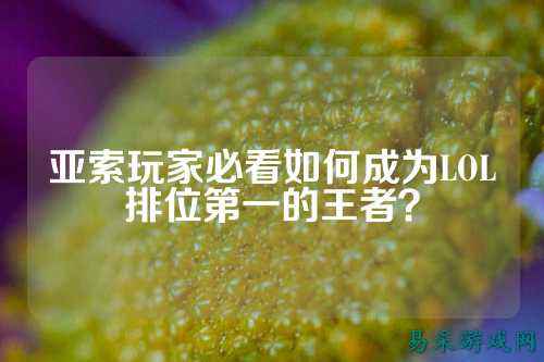亚索玩家必看如何成为LOL排位第一的王者?