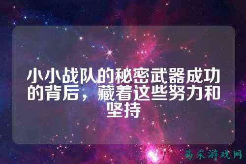 小小战队的秘密武器成功的背后,藏着这些努力和坚持