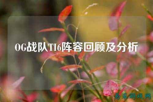 OG战队TI6阵容回顾及分析