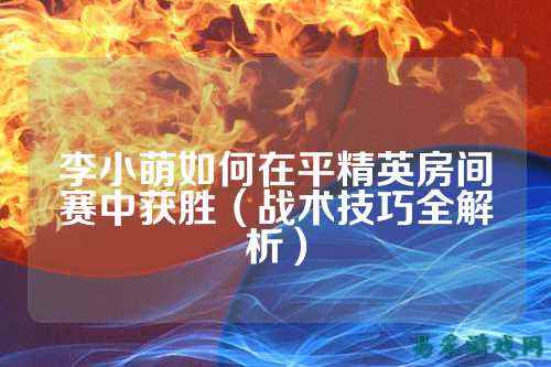 李小萌如何在平精英房间赛中获胜(战术技巧全解析)
