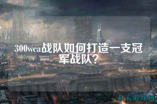 300wca战队如何打造一支冠军战队?