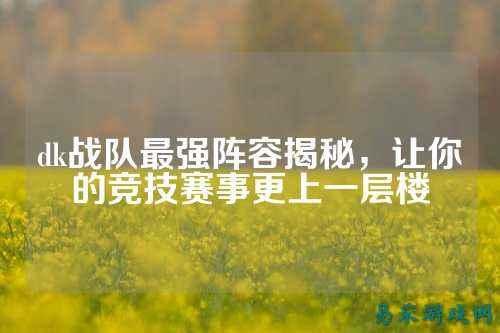 dk战队最强阵容揭秘,让你的竞技赛事更上一层楼