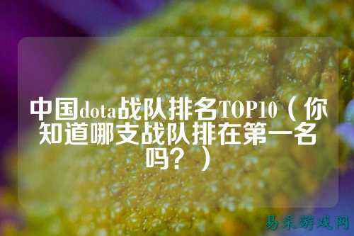 中国dota战队排名TOP10(你知道哪支战队排在第一名吗?)