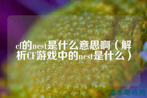cf的nest是什么意思啊（解析CF游戏中的nest是什么）
