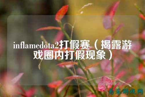 inflamedota2打假赛(揭露游戏圈内打假现象)