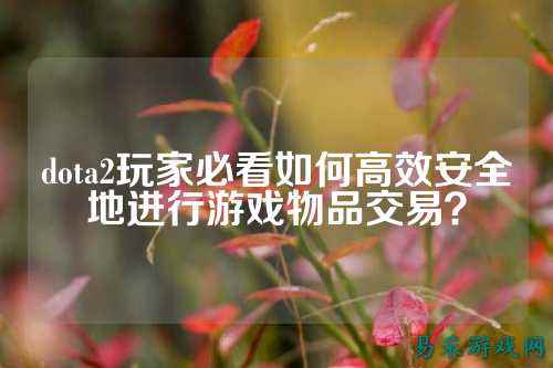dota2玩家必看如何高效安全地进行游戏物品交易?