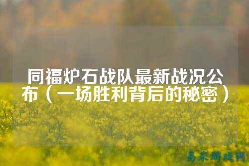 同福炉石战队最新战况公布(一场胜利背后的秘密)