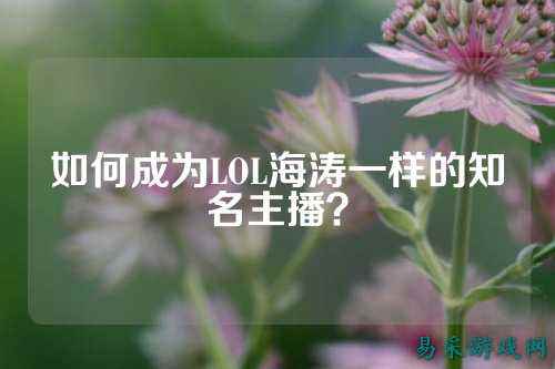 如何成为LOL海涛一样的知名主播？
