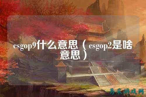 csgop9什么意思（csgop2是啥意思）