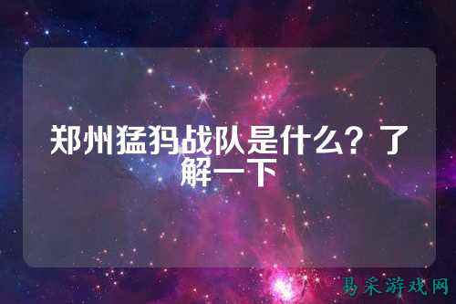 郑州猛犸战队是什么?了解一下
