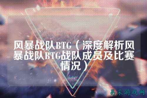 风暴战队BTG(深度解析风暴战队BTG战队成员及比赛情况)