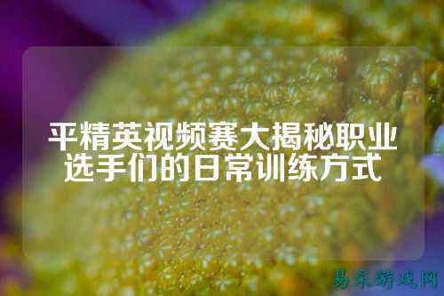平精英视频赛大揭秘职业选手们的日常训练方式