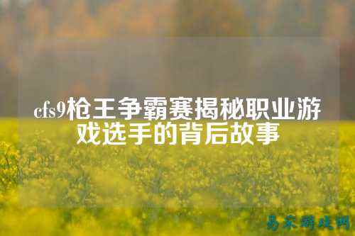 cfs9枪王争霸赛揭秘职业游戏选手的背后故事
