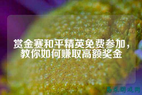 赏金赛和平精英免费参加,教你如何赚取高额奖金