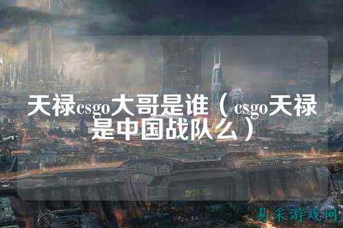 天禄csgo大哥是谁(csgo天禄是中国战队么)