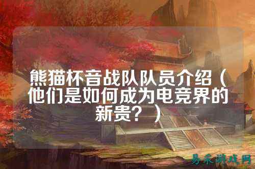 熊猫杯音战队队员介绍(他们是如何成为电竞界的新贵?)