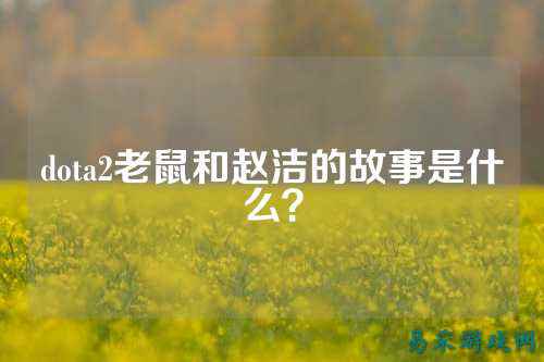 dota2老鼠和赵洁的故事是什么?