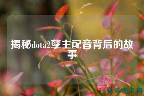 揭秘dota2孽主配音背后的故事