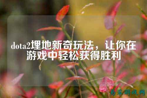dota2埋地新奇玩法，让你在游戏中轻松获得胜利
