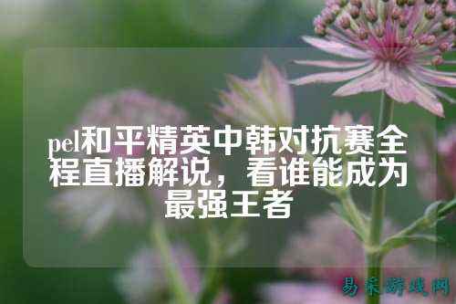 pel和平精英中韩对抗赛全程直播解说,看谁能成为最强王者