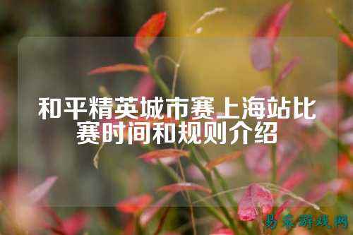 和平精英城市赛上海站比赛时间和规则介绍