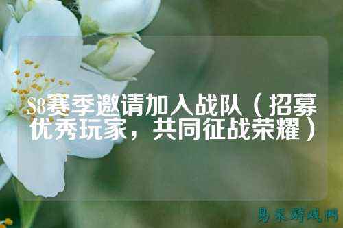 S8赛季邀请加入战队（招募优秀玩家，共同征战荣耀）